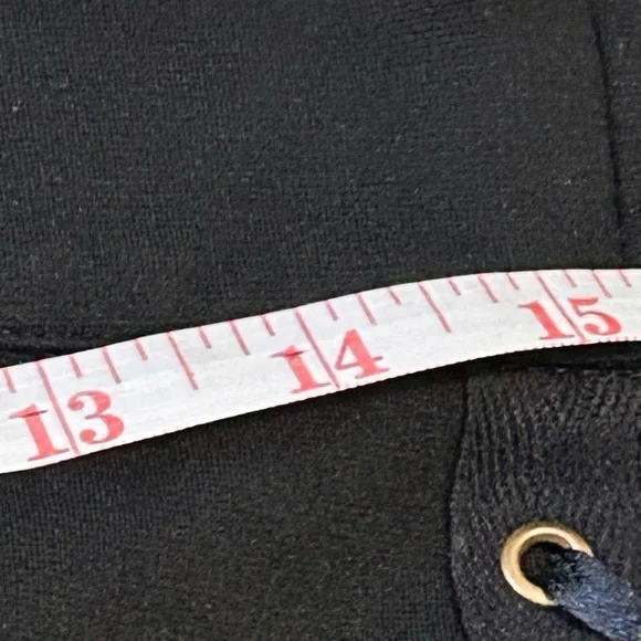 Bebe Black Stretch Button Front Pants Leggings Lace Up Sides Y2K Whimsigoth XL - Picture 6 of 6